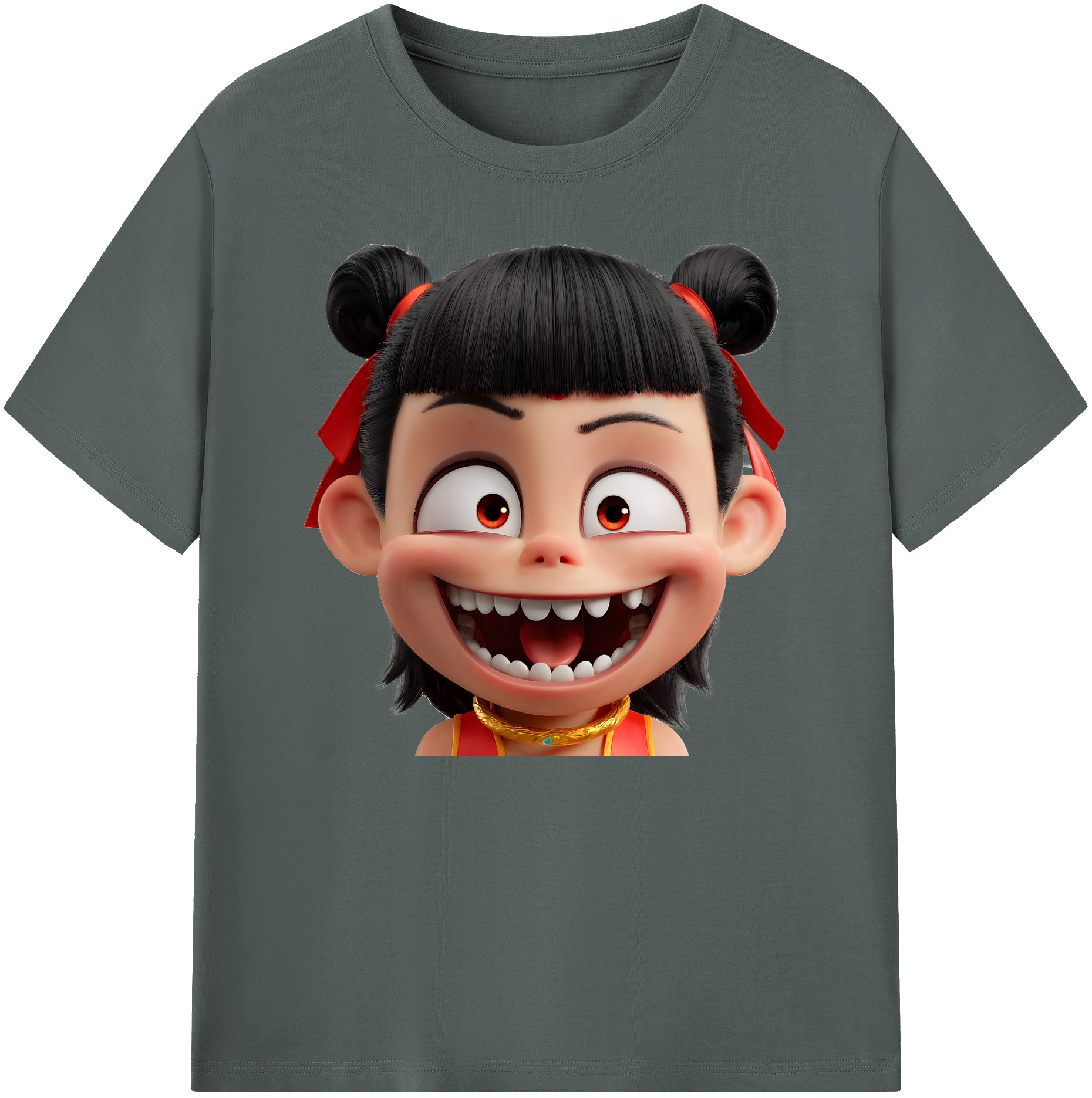 （画像用） Ne Zha 2 ナタ 魔童の大暴れ 綿100％ メンズ半袖Tシャツ｜肌触りやわらか＆通気性